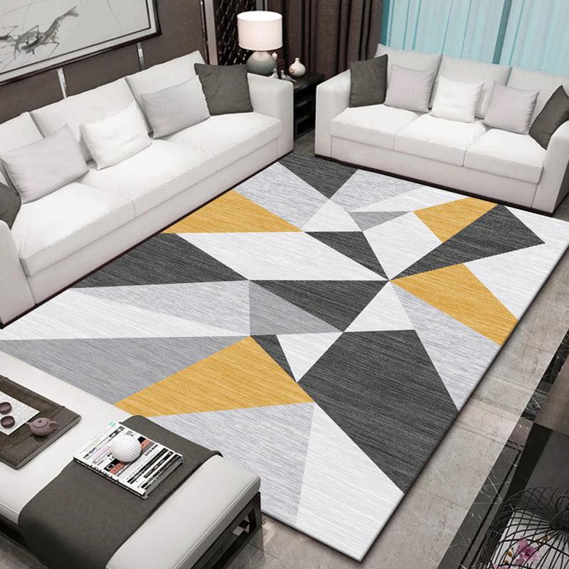 Nordic Modern Living Room Carpet Geometric Pattern Sofa Coffee Table Mat Bedside Carpet Bedroom Carpet