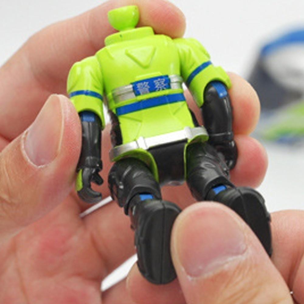 Transforming Helmet Simulated Motorcycle Rider Doll Joint Mobility Movable Figurine Model Children