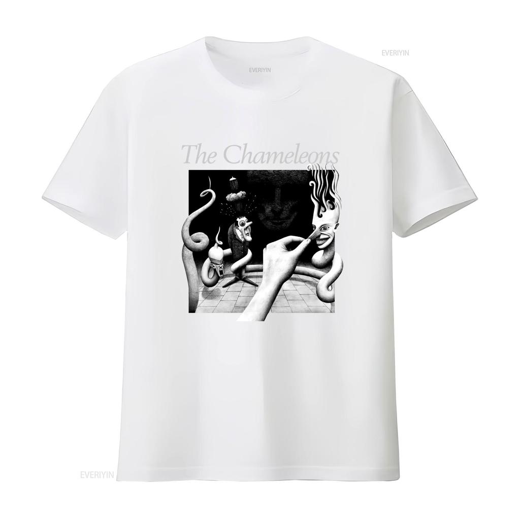 Vintage Sombre Surréaliste The Chameleons Groupe Post-Punk Impression T-shirt Décontracté vintage Lavé Confortable homme Élégant Unisexe graphique