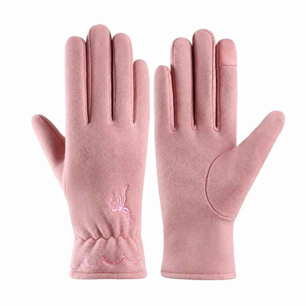 Thickened Warm Touch Screen Gloves Windproof Cold Proof Flip Finger Gloves  Autumn Winter