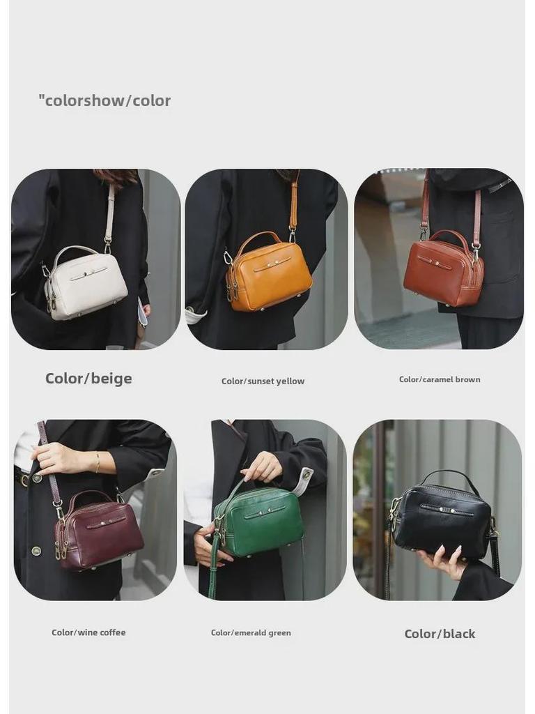 Women's Leather Handbags: 2025 New Design, Versatile Messenger & Shoulder Bags