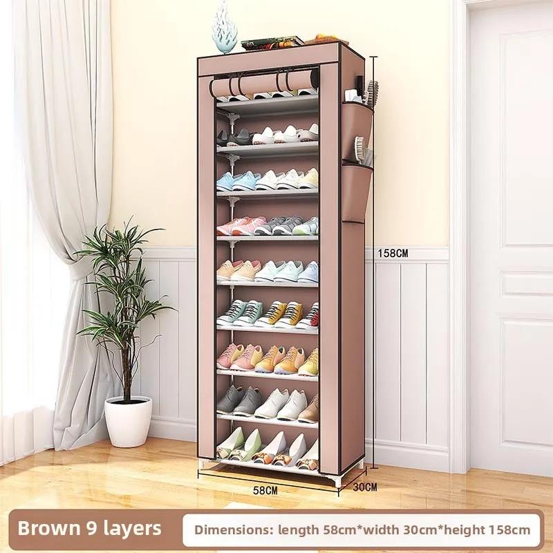 1p Dustproof Shoe Storage Rack Organizer Multilayer Nonwoven Shoes Storage Cabinet Home Hallway Space-saving Cabinets Shoe Shelf