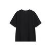Li-Ning Comfortable Soft Logo Print Ribbed Crew Neck Loose Short Sleeve T-Shirt Unisex Tops Black AHST723-6