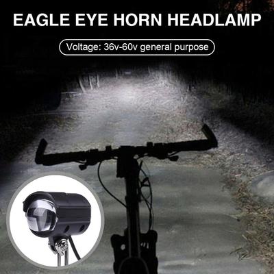 3-1ks 2 v 1 Predné svetlo na e-bicykel Lampa na e-skúter Vodotesný klaksón na motocykel Predné svetlo 36V-60V LED Predné osvetlenie pre elektrický bicykel