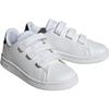 adidas Advantage Low Top Kids Lifestyle Shoes Cloud White/Core Black/Metal Silver Children Aged 3 7 Years Old IG2516