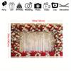 Bannière de fond de mariage sur le thème des fleurs de roses rouges et blanches, décoration de mariée sans électricité, pour l'intérieur et l'extérieur