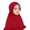 Solid Color Girls Muslim Hijab Crinkles Texture Floral Islamic Head Scarf  Hair Accessories