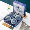 Japanese style dish set, household tableware, blue and white porcelain dishes, ceramic rice bowls, gift set, boxed