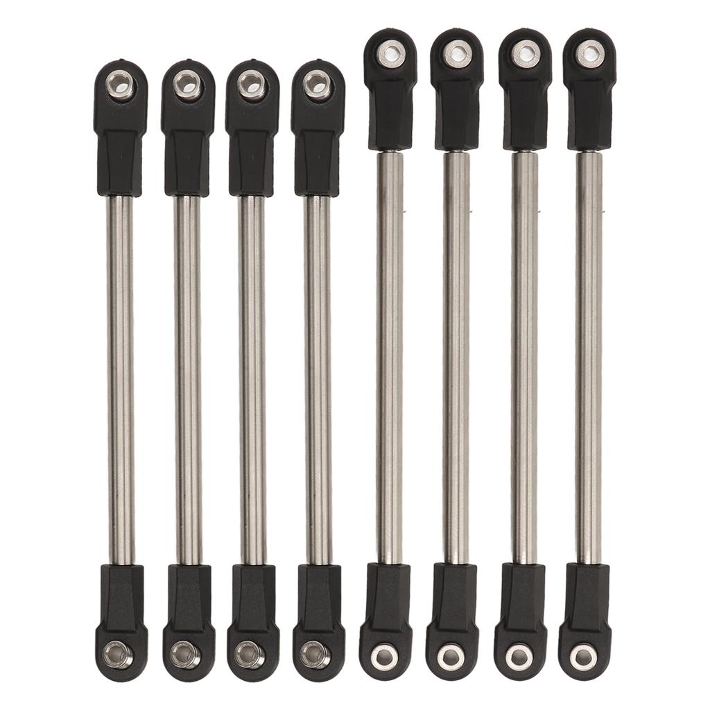 8Pcs Stainless Steel Link Rod 275mm Wheelbase Stainless Steel Link Rod Linkage Set for 1 10 RC Crawler Car