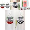 Eye-catching Ladybug Door Decor With Stunning Black White Gray Bow For Seasonal Home Style