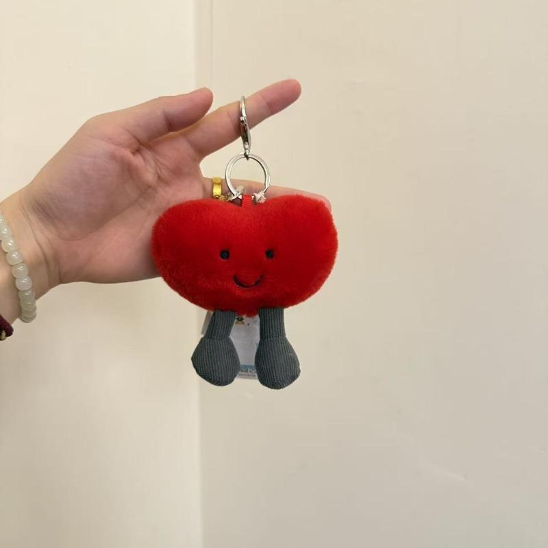Новое желе-веселье с биркой красное сердце Брелок милый Брелок сумка подвеска аксессуары кукла подвеска праздничные подарки для девочек и женщин. 0-10cm