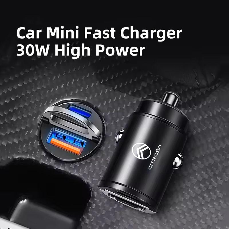 Car Charger QC3.0 Cigarette Lighter Charger Auto Phone Fast Charging For Citroen C3 C4 C5 C1 C2 Berlingo Celysee Xsara Picasso