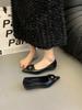 Flat Bottom Pointed French Small Fragrant Single Shoes Women's Shoes 2025 New Spring Temperament Light Mouth Black Commuter Ladyshoes