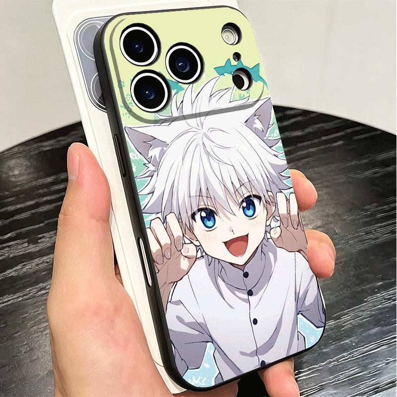 Hunter X-Hunters Cute Soft Phone Case for iPhone 16 16E 17 Air 15 Pro Max 14 Plus 13 Mini 11 12 7 Black Cover Back Shell