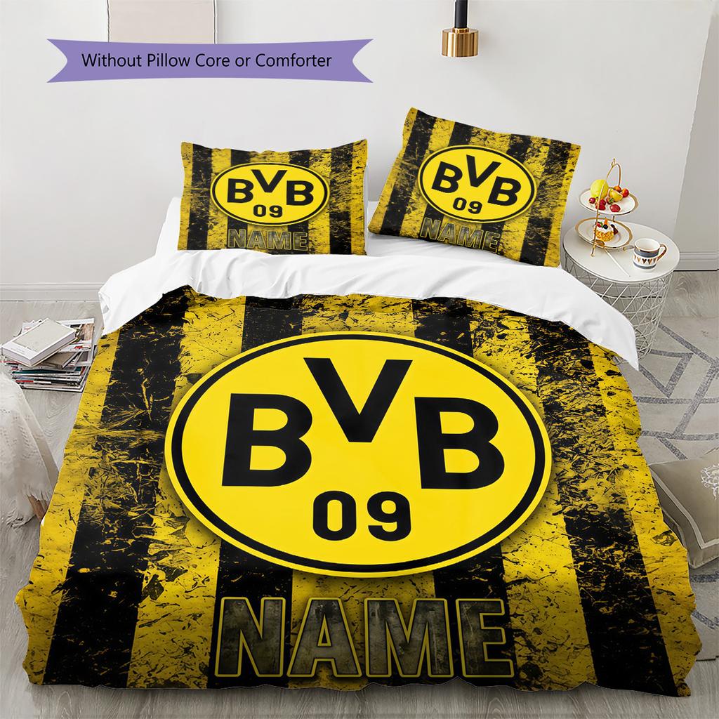 Custom Name BVB 09 Pattern Bedding Quilt Set Home Decoration Gift (1 * Duvet Cover + 2 * Pillowcase Without Core)