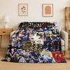Kpop Stray Kids Music Star Flannel Blanket Soft Warm Throw Blanket for Bedroom Living Room Bed Travel Camping Picnic Gift