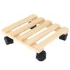 Holz Blumen Pflanzen Topf Untersetzer Rollbrett Bewegliche Ablage Ständer Halter mit Rädern für Gartenzubehör