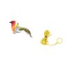 Interactive Cat Toy Set with Electronic Chirping Bird Sound Catnip Cat Feathered Brid for Indoor Cats Exercise Playset