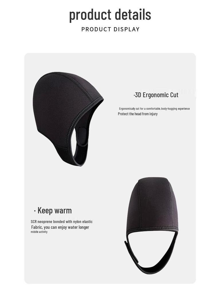 Unisex Quick-Drying Diving Cap - 2.5MM Sun & Ear Protection, Warmth, Adult Swim Hood for Men & Women