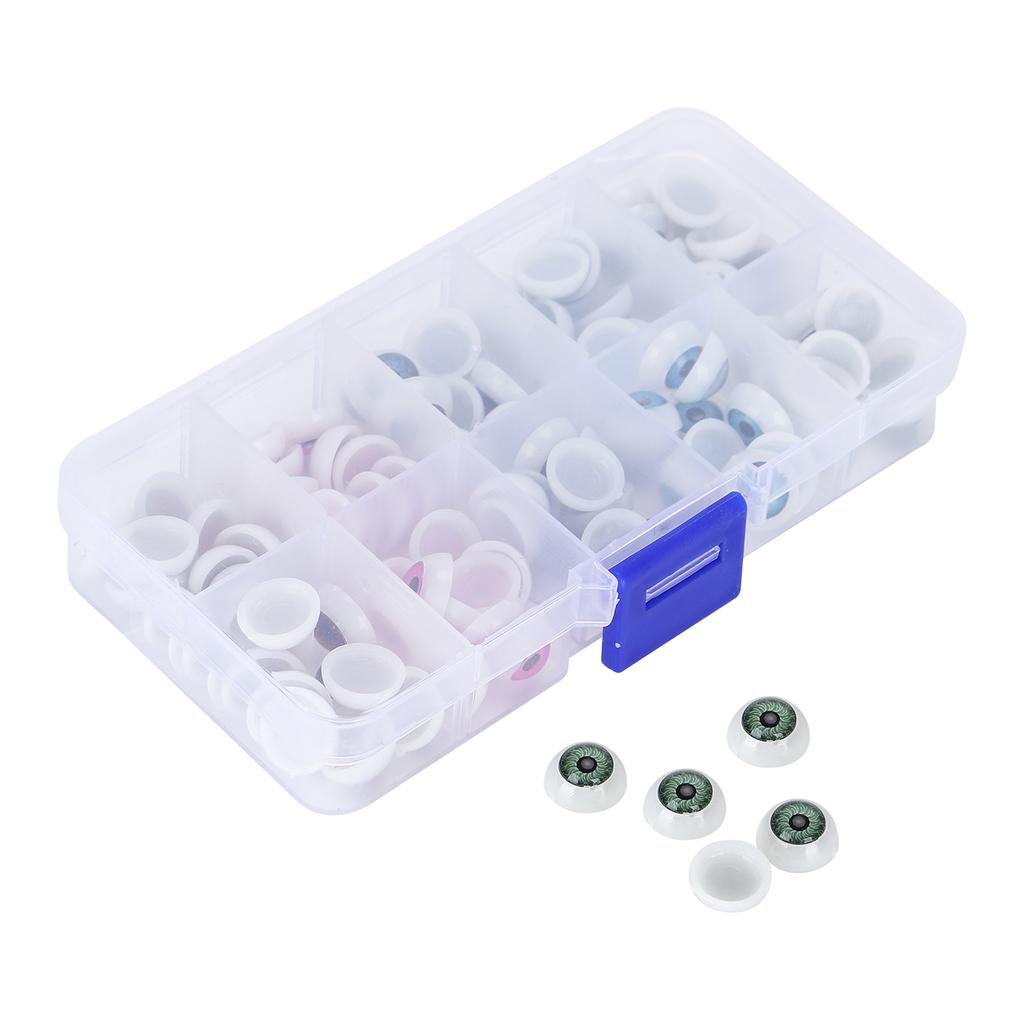 Doll Eyeballs Half Round Plastic Eyes Colorful DIY Bear Crafts Materials Halloween Accessories12MM