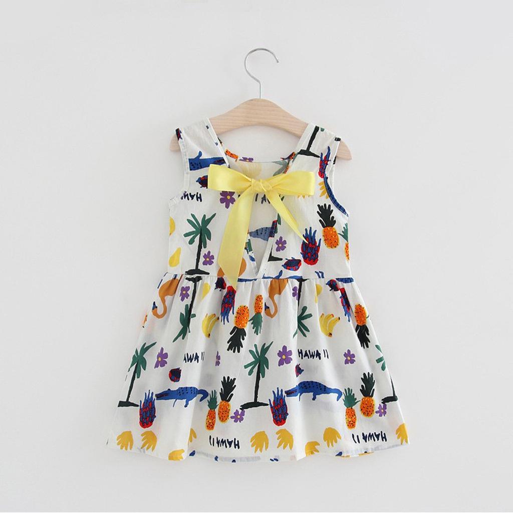 Toddler Girls Summer Princess Dress Kids Baby Party Wedding Sleeveless Dresses