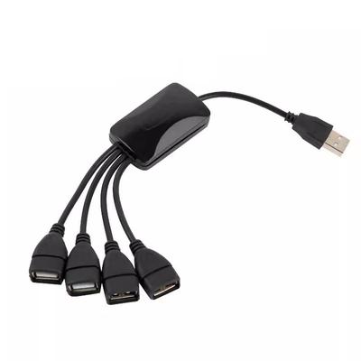 1 Adet USB 2.0 Uzatma Veri Kablosu 1 Erkek - 4 Dişi USB Hub Ayırıcı Uzatma Kablosu Güç Adaptörü Soketi