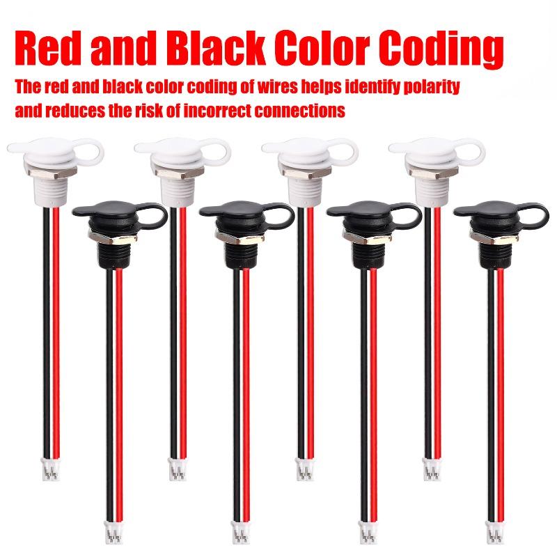 2-Pin Type-C Female Socket Connector Jack Female Charging Port with Snap Type-C Waterproof Female Dock Charger 1/5/10PCS
