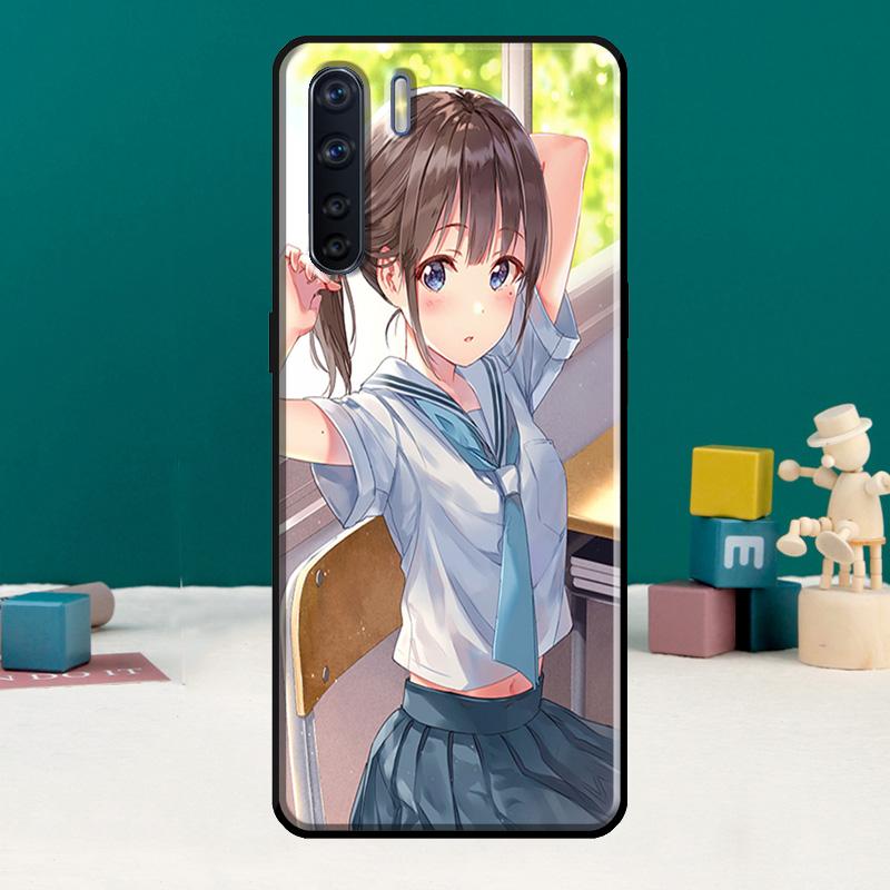 Anime girl cartoon japan cute Phone Case For Oppo A15 A74 A94 A54 A18 A38 A58 A78 A98 A40 A60 A80 A16 A76 A96 A57S A17 A77
