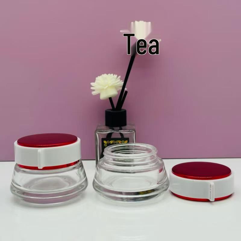 50g Red Lid Face & Eye Cream Jar for Skincare and Moisturizing Essence