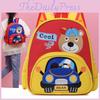 Cute Breathable Cartoon Double Shoulder Bag For Kids Comfortable Oxford Fabric