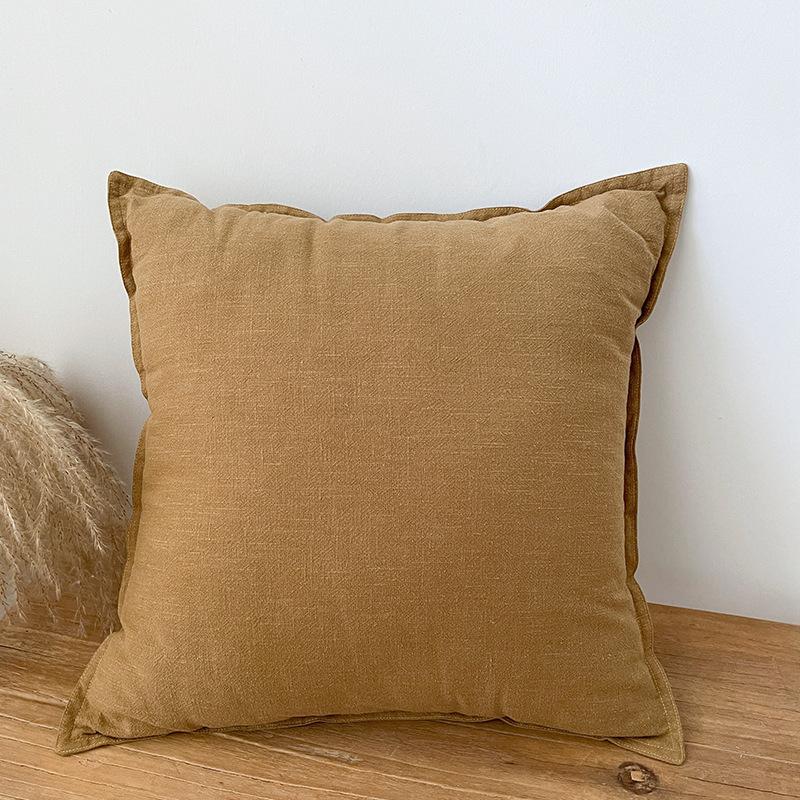 Federa per Cuscino da Divano Rustico Federa per Cuscino Lombare per Divano Cotone Lino Cuscini Decorativi per Divano Letto Sedia Durevole Colore Solido