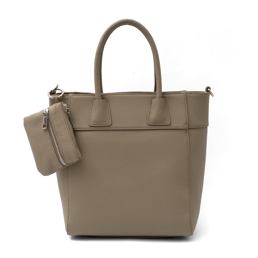 

Vita Felice genuine leather tote bag with mini pouch for women [VITAFELICE] sib-20071n (gray beige)