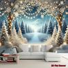 1Pcs Winter Wonderland Snow Decoration Background Winter Backdrop Decorations For Photo Studio Photo Booth Christmas