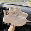 Neue Dad Shoes Herbst Plateau Absatzhöhung Schwarze Schuhe Freizeit Sportschuhe