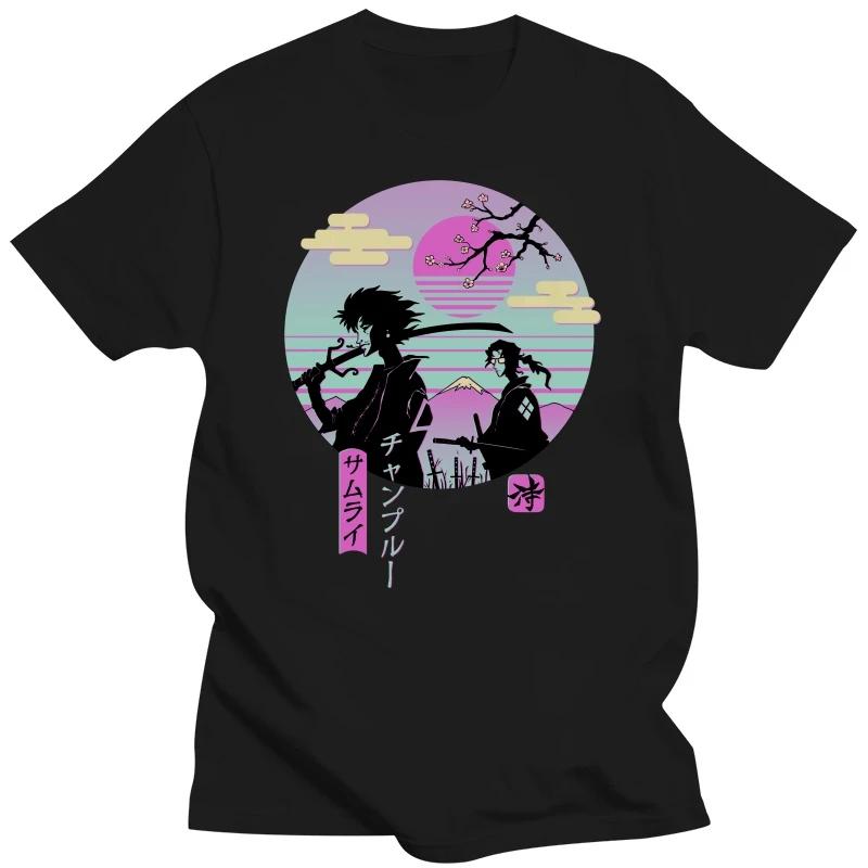 

Футболка с двусторонним графическим принтом в стиле японского аниме «Самурай Чиллхоп», летние мужские повседневные футболки из хлопка, свободные уличные футболки S бежевый