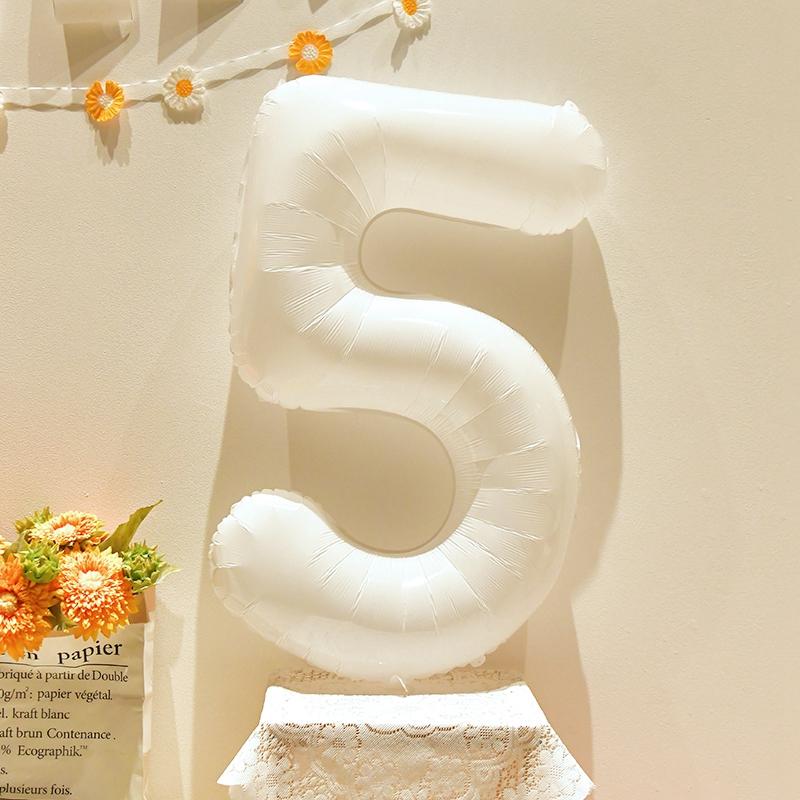 32 Inch White Number Balloons 0-9 Large Digital Foil Helium Ball Wedding Birthday Baby Shower Graduation Anniversary Party Decor