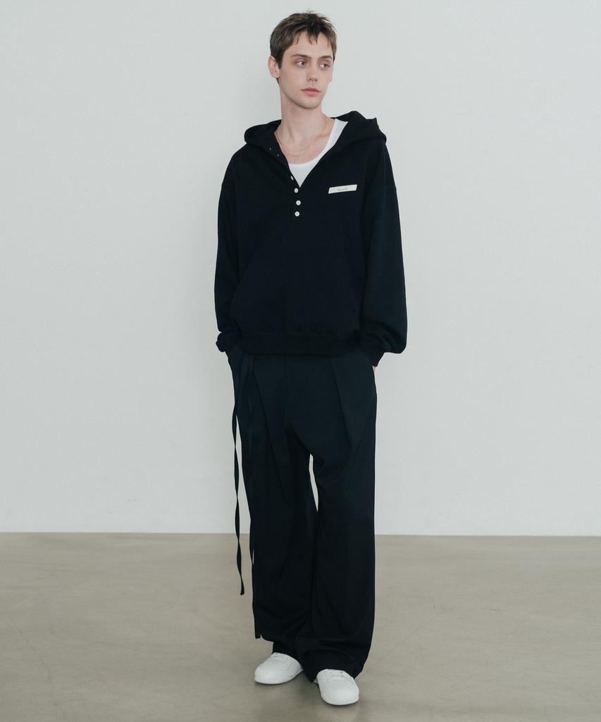 Tailor Cotton Sweat Hoodie Black