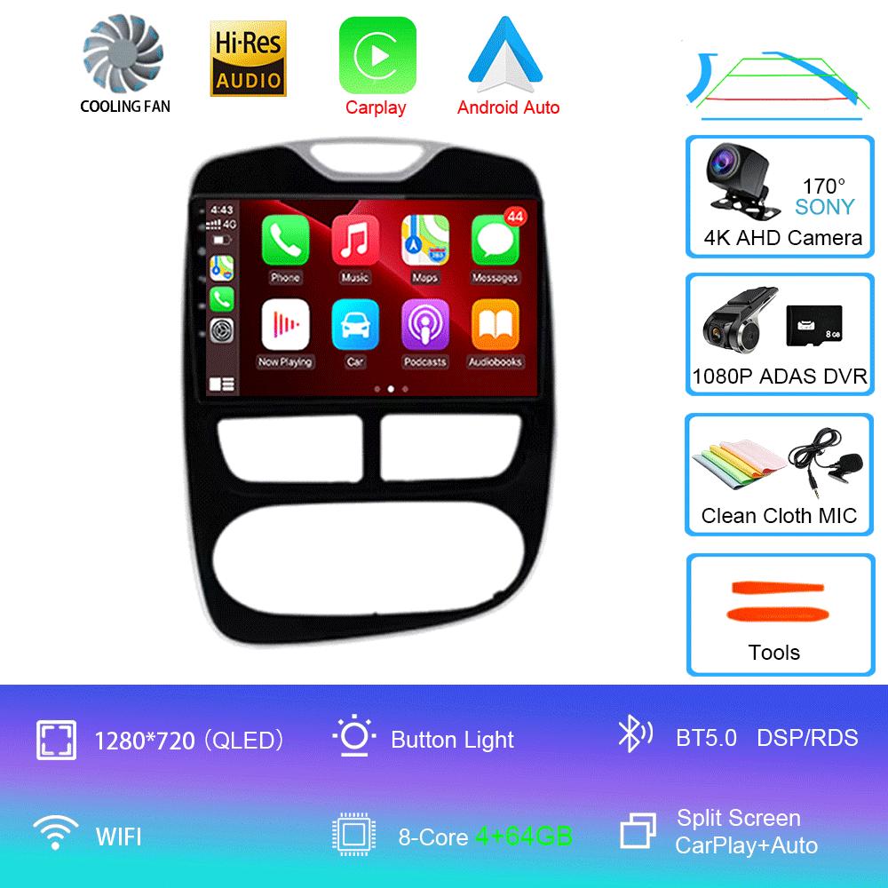 Android14 Car Radio For Renault Clio 4 2012-2016 Multimedia Video Player GPS Navigation Carplay &Android Auto 5G WIFI DSP BT5. 0