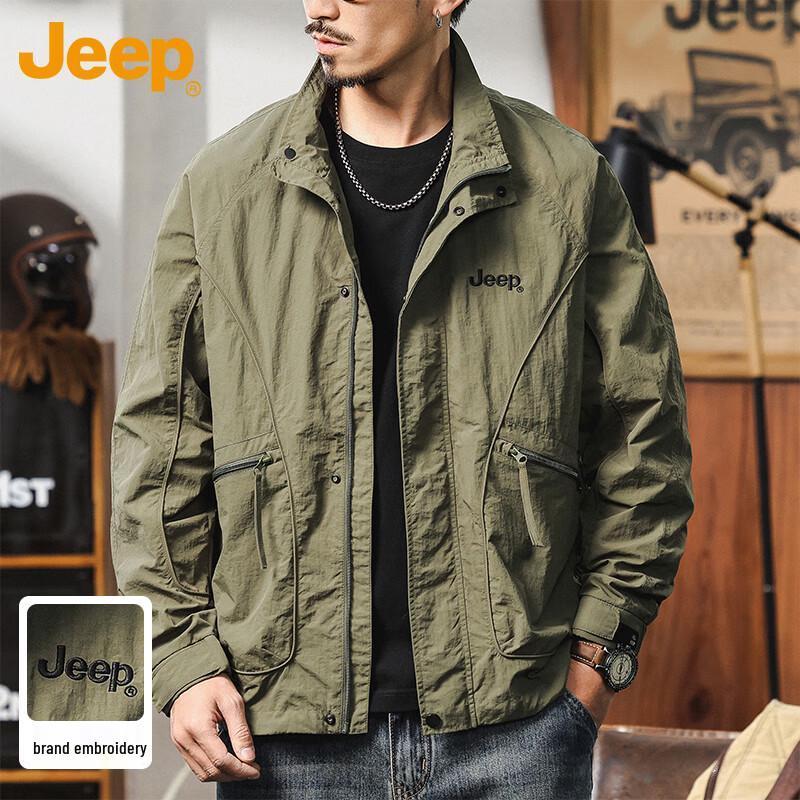Jeep Men's Casual Windbreaker Workwear Jacket