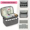 Strong Medicine Case Reinforced Handle Waterproof 900D Fabric 2Layered Compartments Medicine Box for Home Office