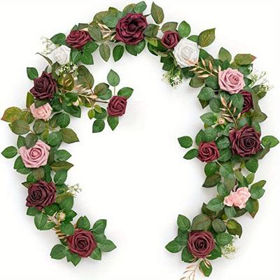 1.85m Artificial Wedding Arch Flowers Rose Flower Garland Floral Arrangements Table Centerpieces Floral Garland Greenery Garland Backdrop Wall Decor