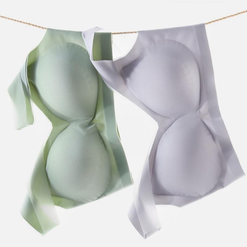 Ultra-thin Underwear for Women Seamless Vest-style Large Size Bra Without Steel Ring Gathered Sports Bra with Breast Reduction