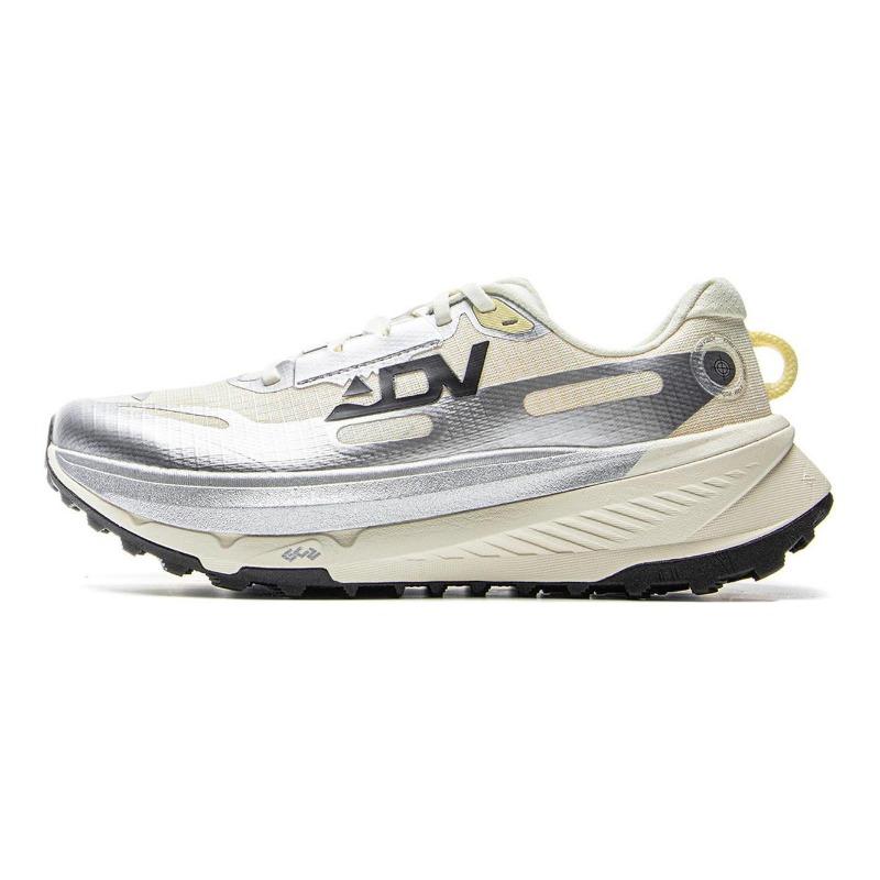 LiNing Dilu 2 women s low-top trail running shoes off-silver with beng silk traction stable cushioning rebound wear-resistant ARNV010-3 39