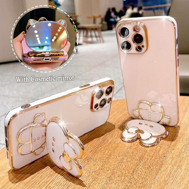 Magic7lite Luxus Verspiegelte Halterungshülle für Huawei Honor Magic 7 Magic7 Lite X9c X9b Proplus Silikon Ständer Abdeckung Honorx9c