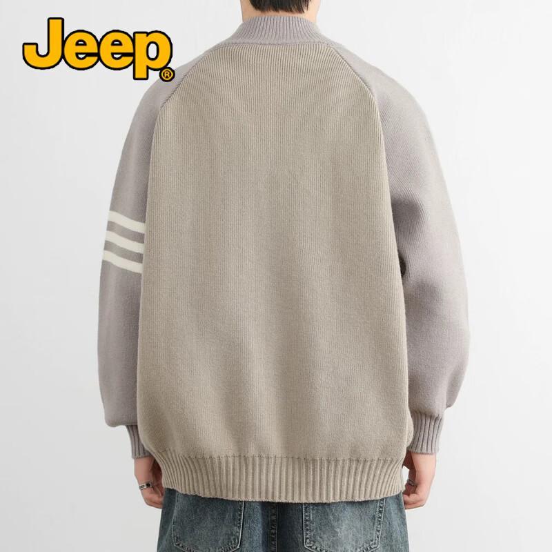 JEEP Men's Casual Stand-Collar Knit Cardigan