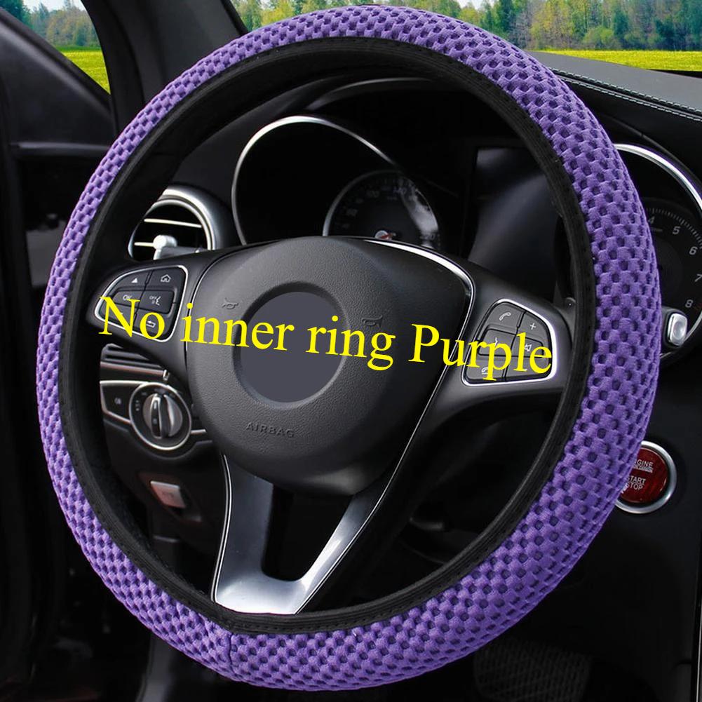 38cm Cartoon Bear Car Steering Wheel Cover for All Seasons Universal Anti-Skid Breathable Decorative Accessories Protector