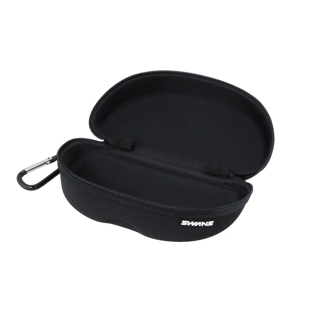 Sunglasses Case BK Black Case for Sunglasses with Carabiner [SWANS] A-215 Semi-Hard
