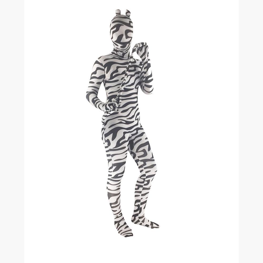 Costume Lycra Imprimé Animal – Motif Léopard, Tigre & Zèbre pour Halloween & Jeu de Rôle Anime