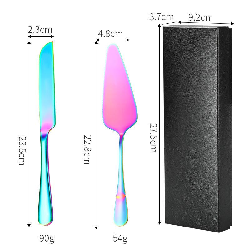 European Style Cake & Pizza Spatula Set - 410 Stainless Steel, Set of 2, Gift Box for Birthday Parties