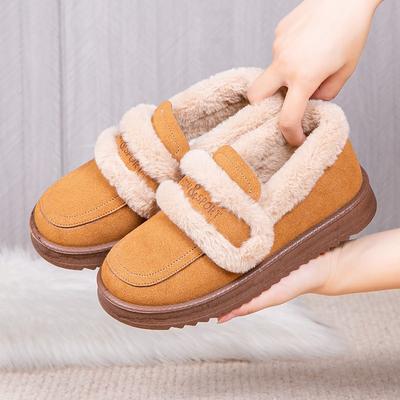 Winter New Velvet Thickened Shoes Soft-soled Non-slip Snow Boots Beijing Cloth Shoes Women's Warm and Comfortable Cotton Shoes
